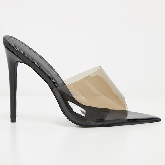 💥3/$15💥 NIB Black Clear Extreme Point Toe Mule - Size 6 (36) - Picture 2 of 13